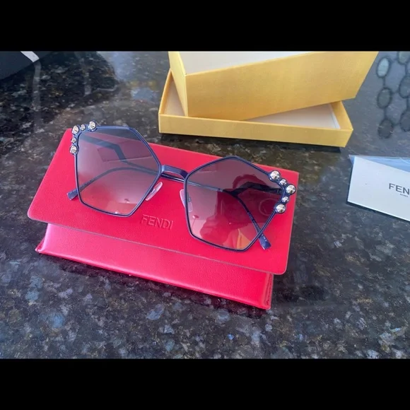 Fendi rhinestone sale sunglasses